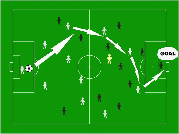Estrategia de fútbol — Vector de stock