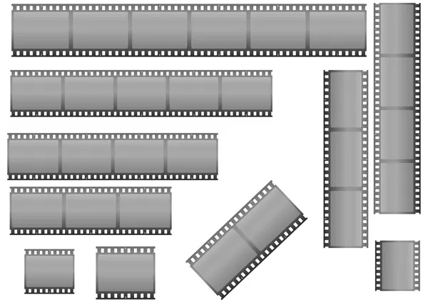 Set Filmstrips Vectorillustratie — Stockvector