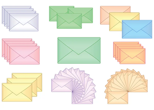 Set of envelopes — Stock Vector