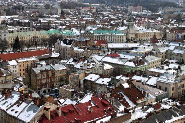 Lviv at winter clipart