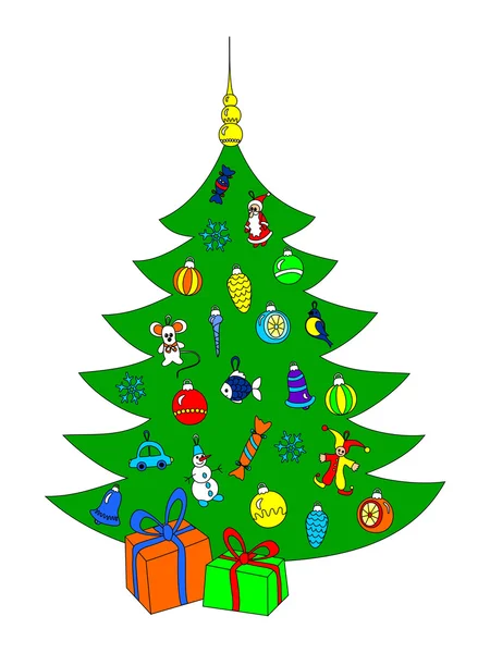A árvore de Natal —  Vetores de Stock