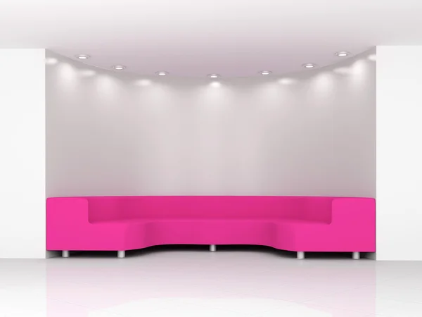 Růžový gauč — Stock fotografie