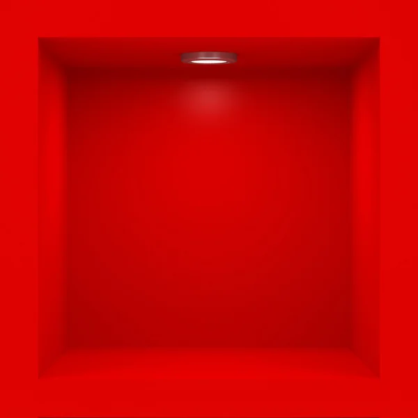 Estante rojo vacío — Foto de Stock