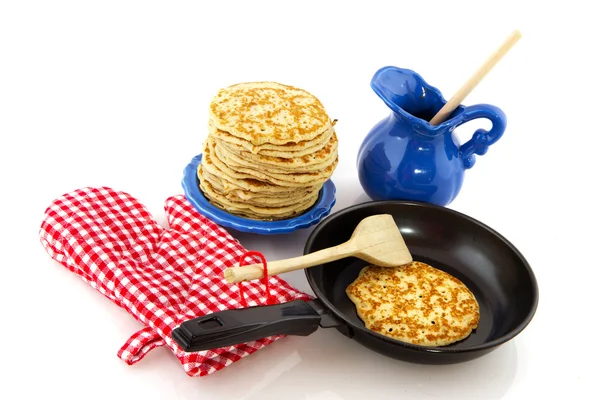 Baking pancakes — Stock Photo, Image