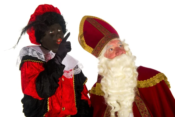 Sinterklaas and Black Piet — Stock Photo, Image