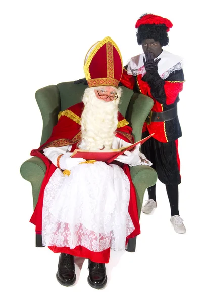 Sinterklaas ve siyah Pınar — Stockfoto