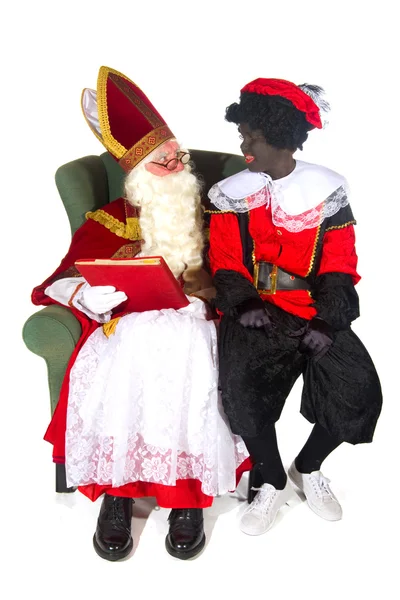 Sinterklaas ve siyah Pınar — Stockfoto