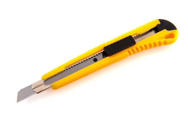 Yellow breakable hobby knife — Stock Photo, Image
