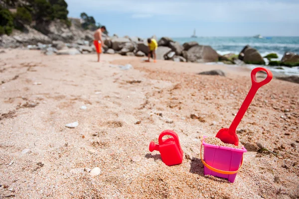 Hračky na pláži — Stock fotografie