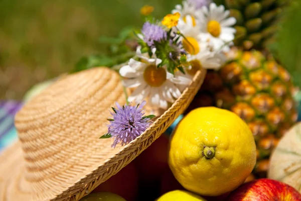 stock image Still life with summer fruit