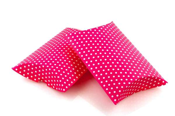 Presentes pontilhados rosa — Fotografia de Stock