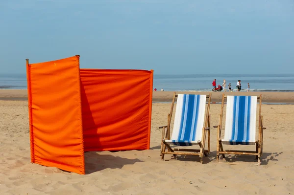 Praia holandesa perto do mar do Norte — Fotografia de Stock
