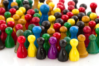 Colorful pawns clipart