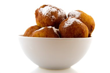 Beyaz kase Hollanda oliebollen