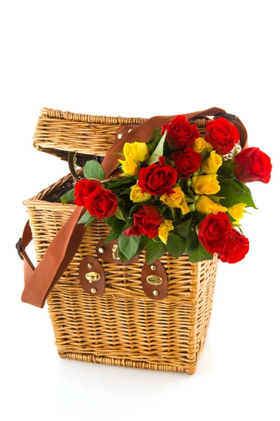 Bukiet róż czerwony i żółty — Zdjęcie stockowe