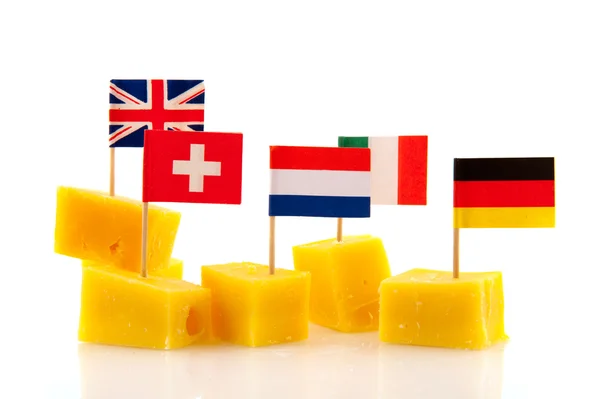 stock image Cubes cheese