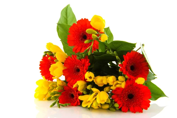 Flower bouquet in orange and yellow — Stock Photo, Image