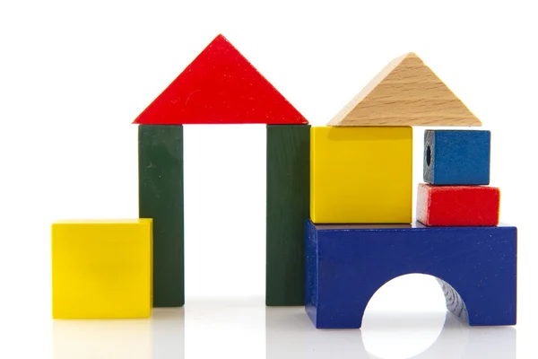 Huset från färgglada blocken — Stockfoto