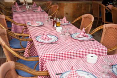 Tables at the terrace clipart