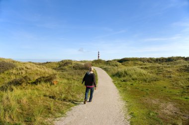 dunes içinde yürüyüş