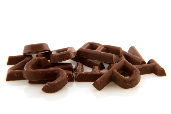 巧克力字母 — 图库照片