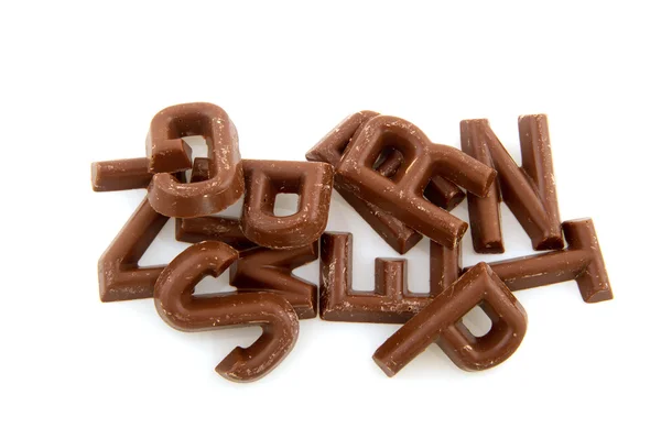 巧克力字母 — 图库照片