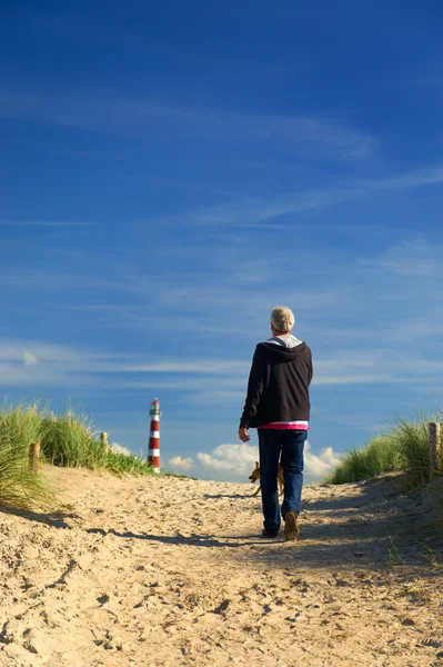 Walking in the dunes — Stock Photo, Image