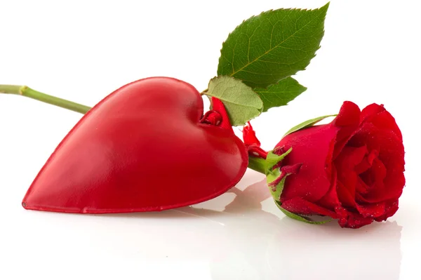 Rosa roja para el amor —  Fotos de Stock