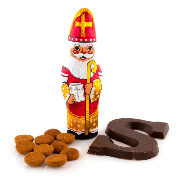 Black Piet с традиционными конфетами — стоковое фото