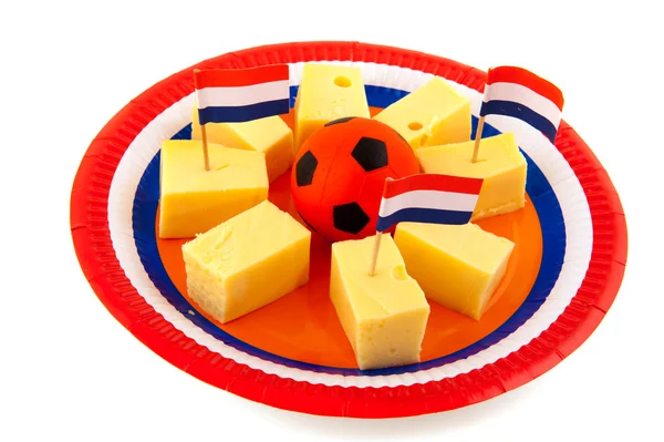 Holandský sýr kostky — Stock fotografie