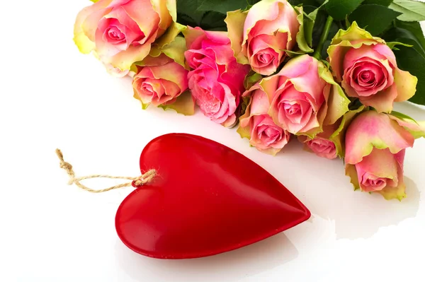 Rosa rosor för kärlek — Stockfoto