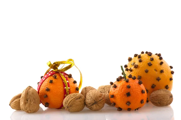 정 향과 오렌지그런 지 폴라로이드 — 스톡 사진