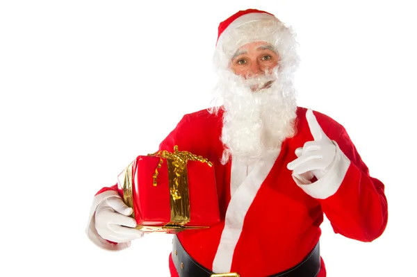 Santa claus met heden — Stockfoto