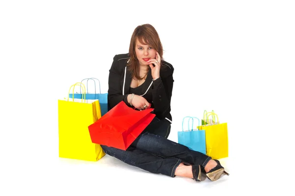 Tired after shopping — Stock Photo, Image