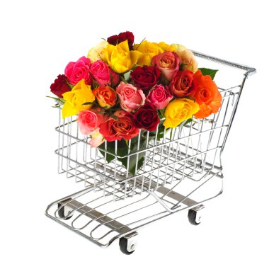 Shopping flowers clipart