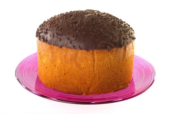 Tårta med choklad topping — Stockfoto