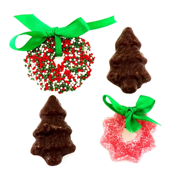 Candy Christmas wreaths — Stock Photo, Image