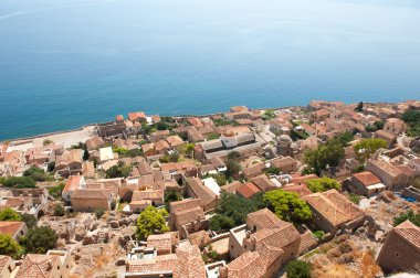 Şehir merkezindeki monemvasia