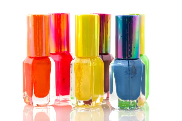 Botellas esmalte de uñas — Foto de Stock