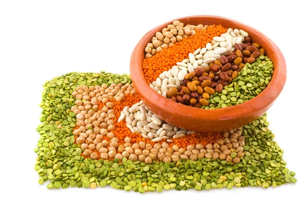 Various Legumes Pattern Background — Stock Photo, Image