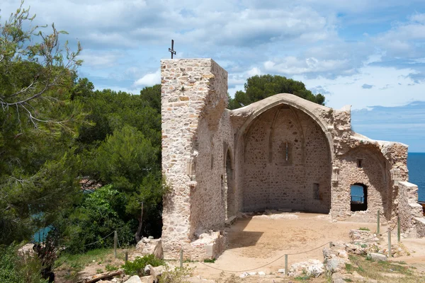 Розорення Іспанської Церкви Біля Замку Тосса Мар — стокове фото