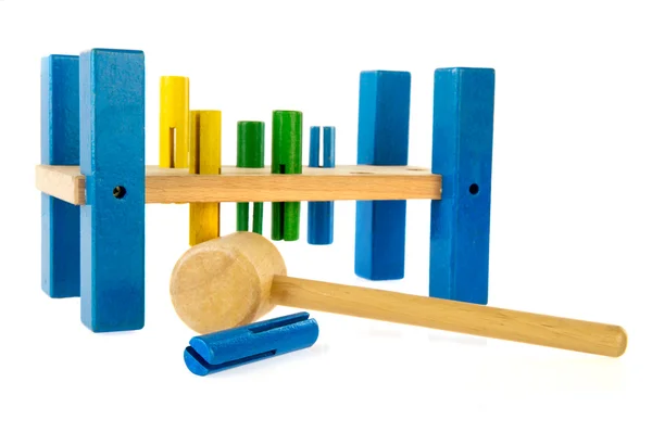 Holzspielzeug Für Den Kleinen Schreiner — Stockfoto