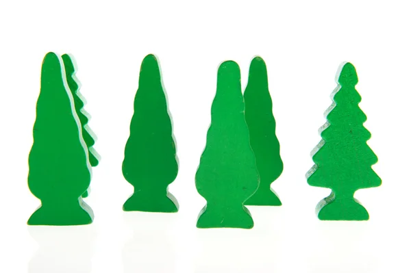 Green wooden trees — Stock Photo, Image