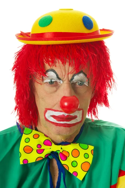 Portrait of a depressed clown — Stock Photo, Image
