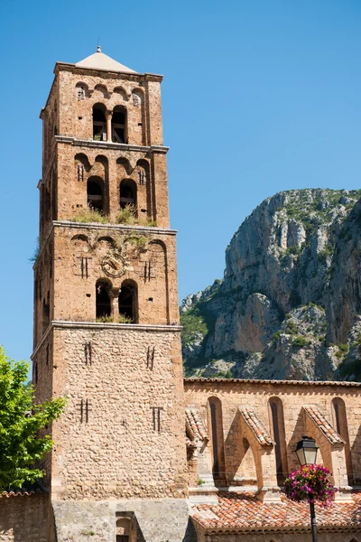 French Church Tower Moustiers Marie Provence — Stock Photo, Image