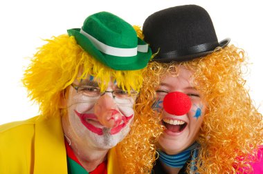 Happy clowns clipart