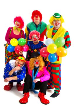 Happy clowns clipart