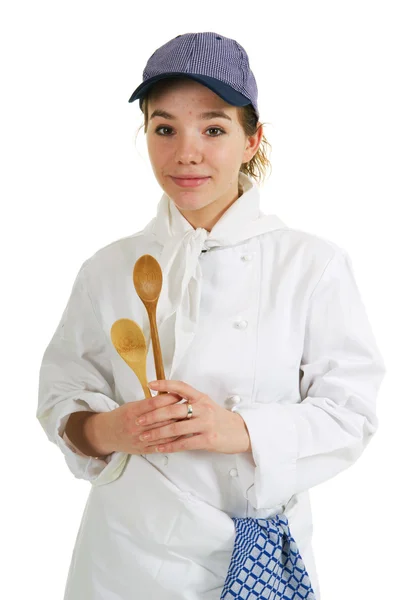 요리사로 서 여자 — 스톡 사진