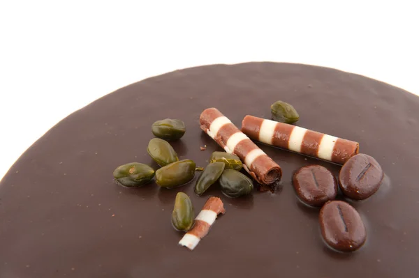 Détail de tarte au chocolat — Photo
