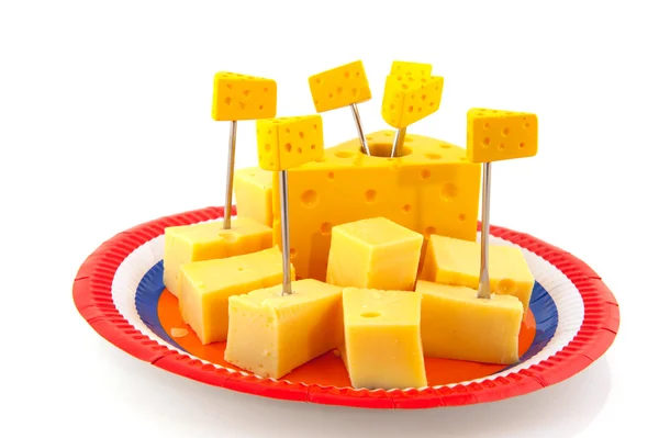 Cubos de queijo holandês — Fotografia de Stock